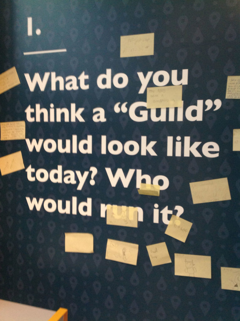 Text banner says what do you think a guild would look like today? Who would run it?
