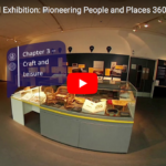 image shows youtube still with cases from the exhibition at the Museum of Liverpool in 2018 about the blind school